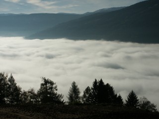 Blick von 1400 m "ber den Wolken"