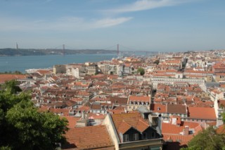 Blick ber Lissabon vom Castelo de Sao Jorge
